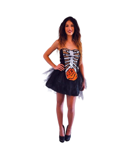 DISFRAZ ESQUELETO MUJER ADULTA PZ0085
