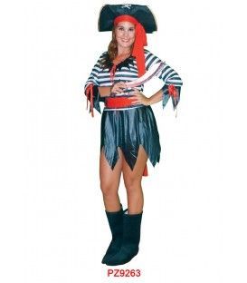 DISFRAZ MUJER PIRATA PZ9263
