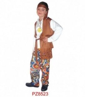 DISFRACES HIPPIE MARRON NIÑOS PZ8523