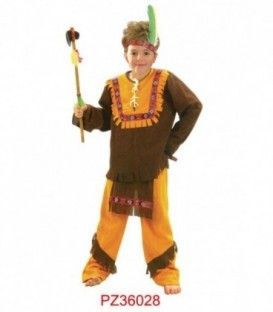 DISFRACES INDIO MARRON NIÑOS PZ36028