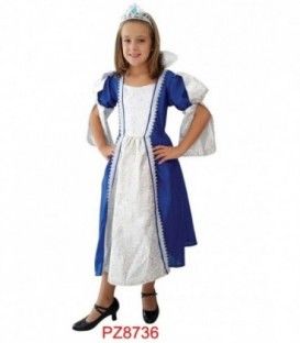 DISFRACES PRINCESA AZUL NIÑOS PZ8736