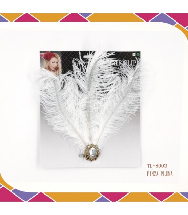 Pinza Pluma Blanca