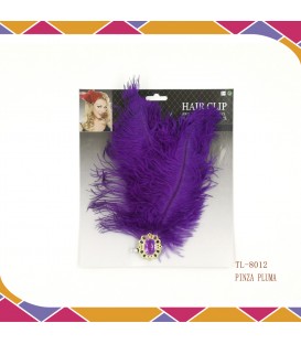 Pinza Pluma Morado
