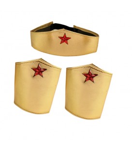 Tiara y Brazalete Súper Mujer
