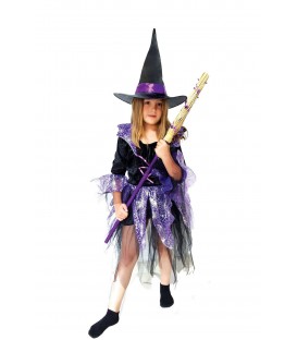 DISFRACES BRUJA LILA NIÑOS PZ8589