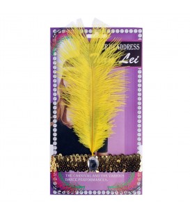 Cinta Pelo Charleston lentejuela con Pluma