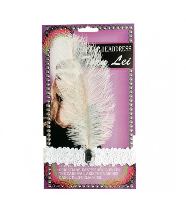 Cinta Pelo Charleston lentejuela con Pluma