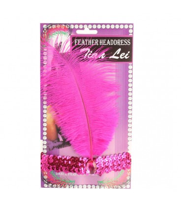 Cinta Pelo Charleston lentejuela con Pluma