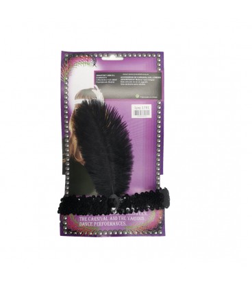 Cinta Pelo Charleston lentejuela con Pluma